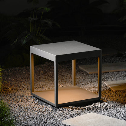 Square Frame Fence Post Outdoor Light