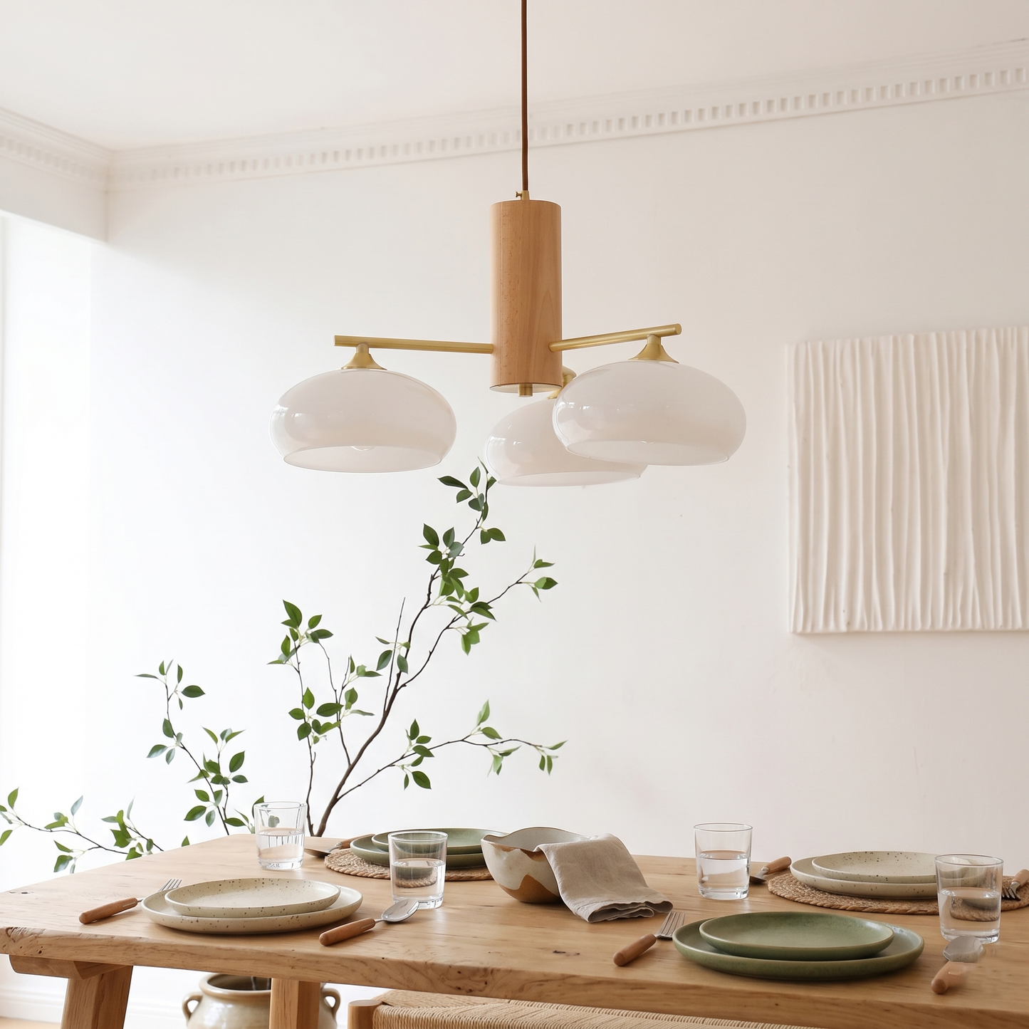 Elliptical Persimmon Chandelier