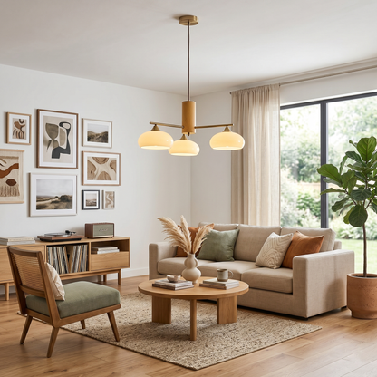 Elliptical Persimmon Chandelier