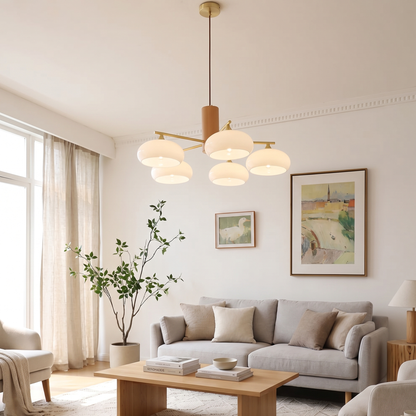 Elliptical Persimmon Chandelier