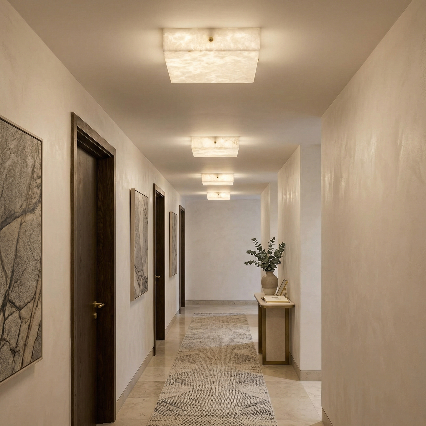 Arca Alabaster Flushmount Ceiling Light