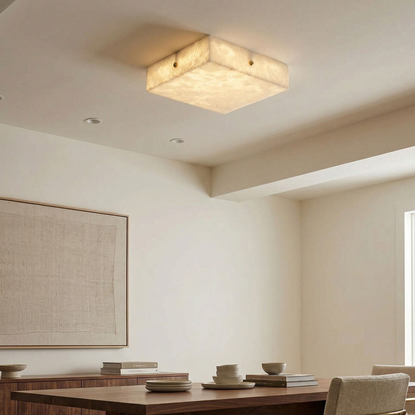 Arca Alabaster Flushmount Ceiling Light