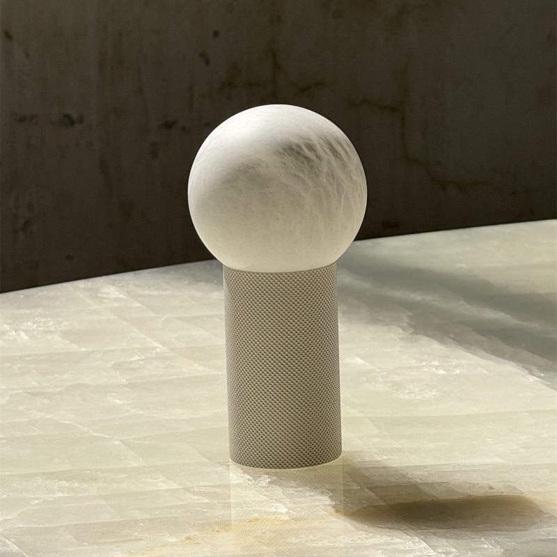 Cordless Alabaster Table Lamp (Built-in Battery)