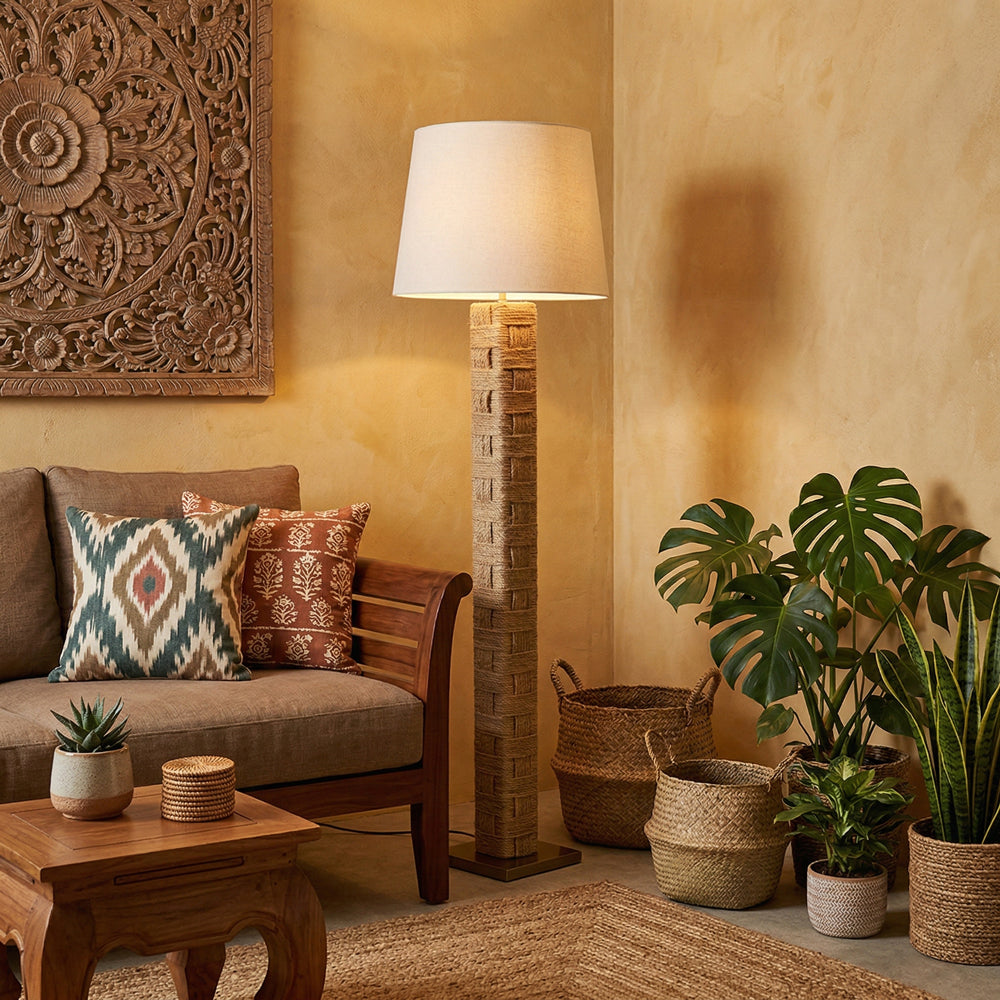 Textile Block Floor Lamp