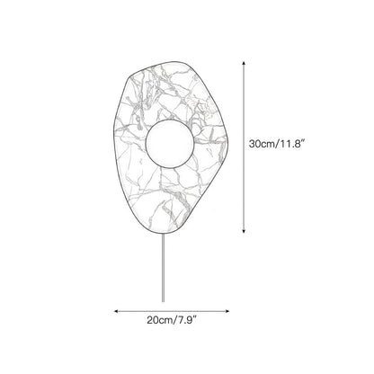 Textured Marble Plug-in Wall Lamp