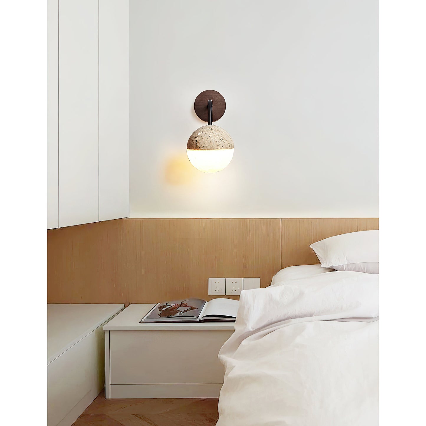 Tia Travertine Wall Lamp