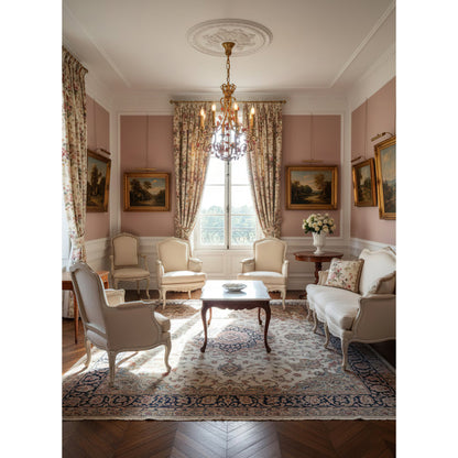French Tole Floral Chandelier