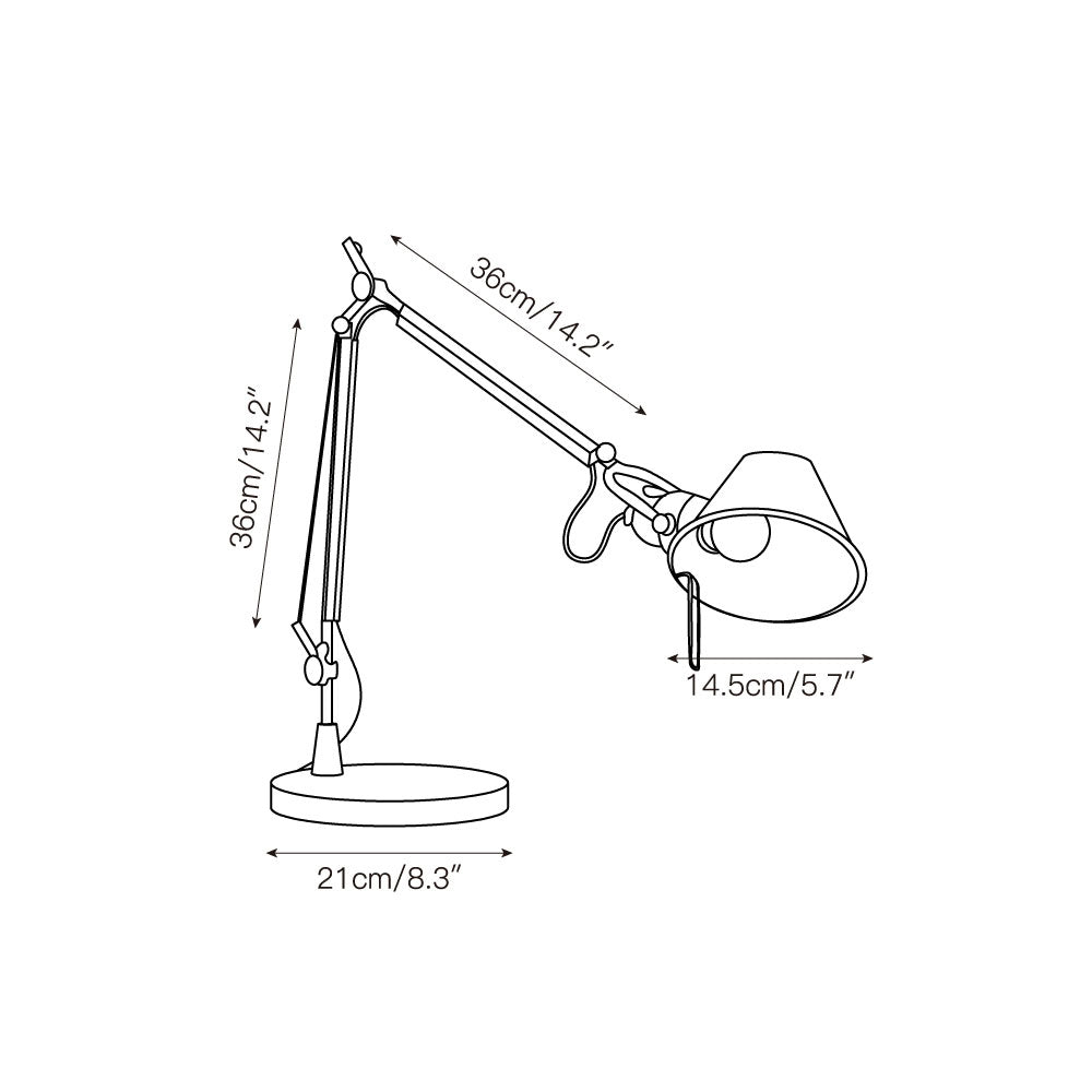 Articulated Aluminum Desk Lamp