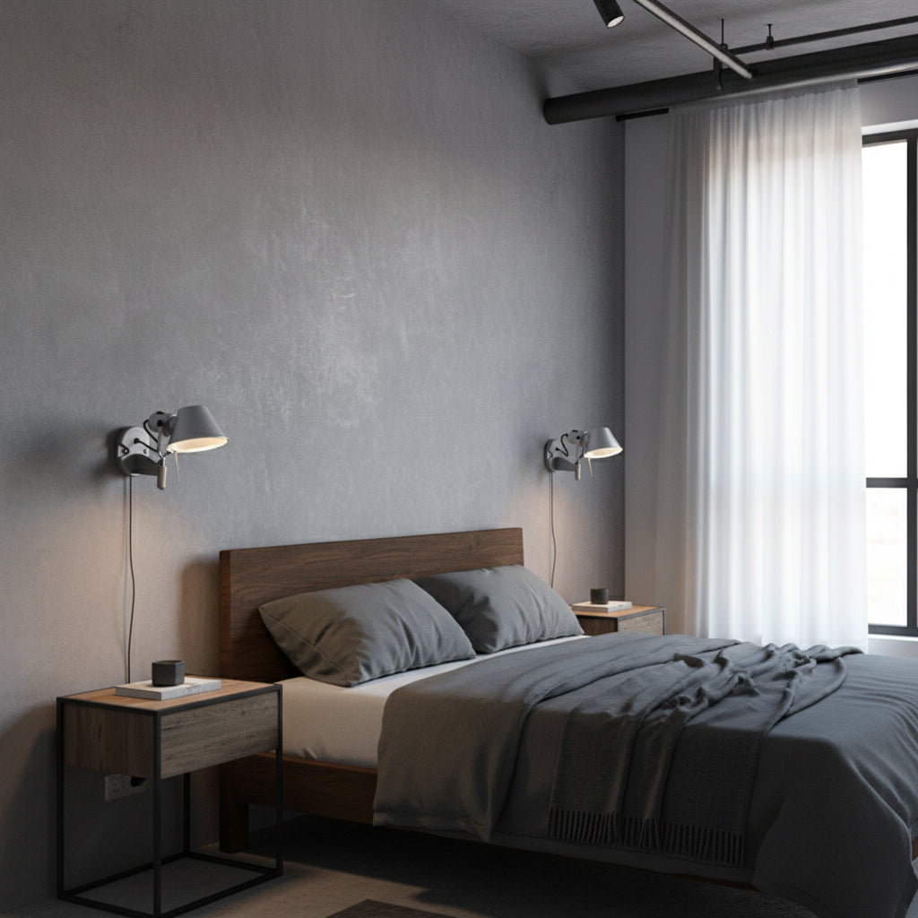 Brady Rocker Arm Plug-in Sconce