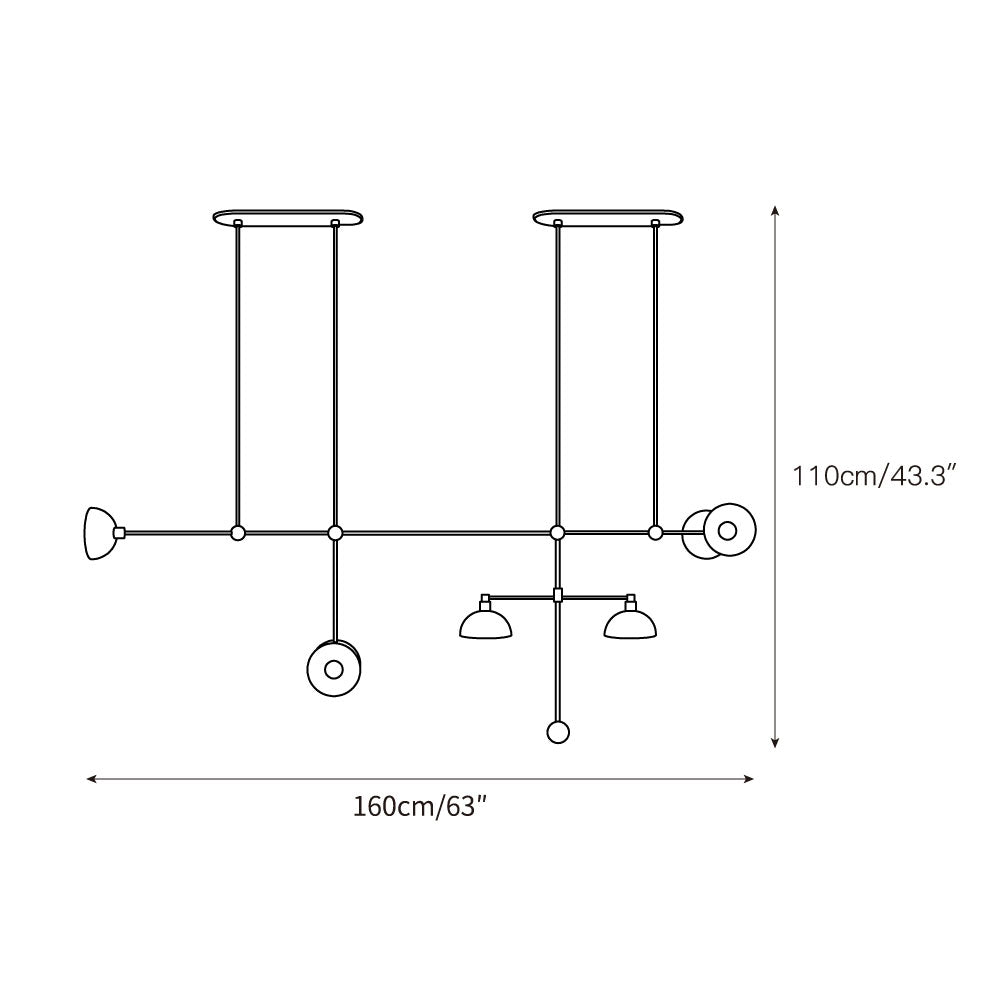 Counterbalance Linear Chandelier