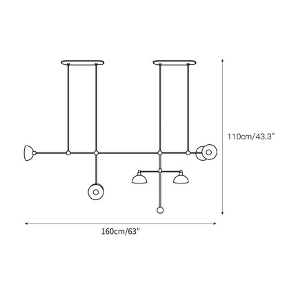 Counterbalance Linear Chandelier