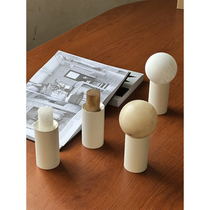 Cordless Alabaster Table Lamp (Built-in Battery)