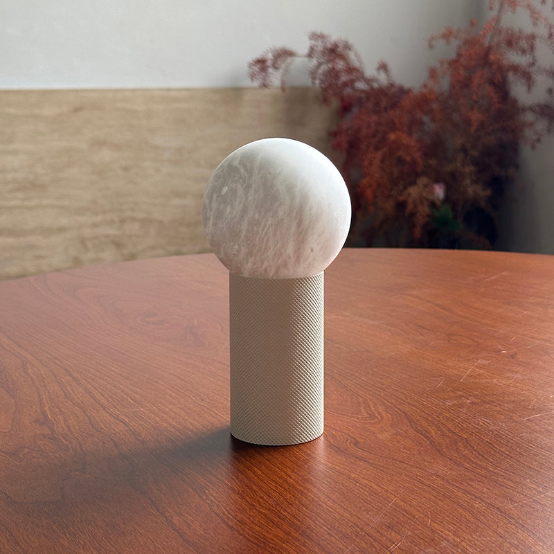 Cordless Alabaster Table Lamp (Built-in Battery)