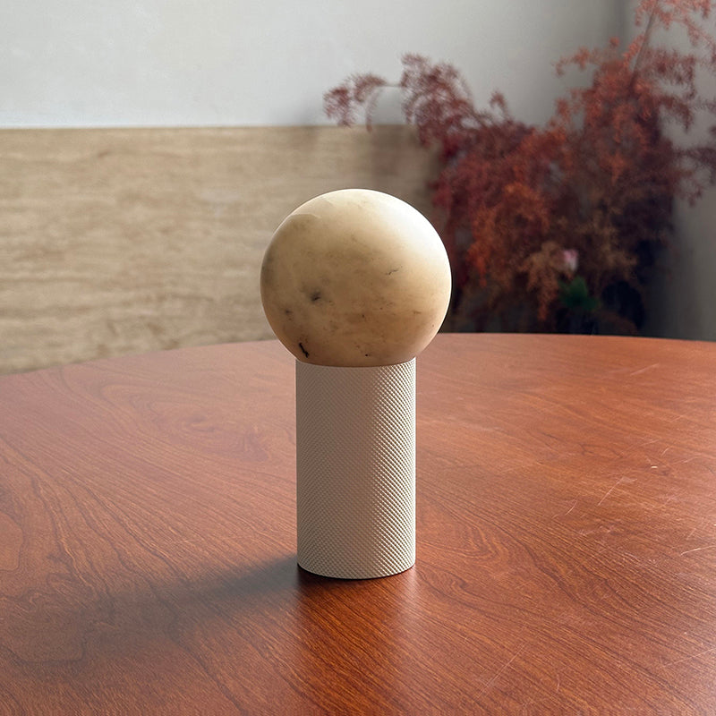 Cordless Alabaster Table Lamp (Built-in Battery)