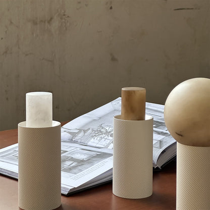 Cordless Alabaster Table Lamp (Built-in Battery)