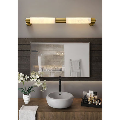 Tubular Alabaster Wall Sconce