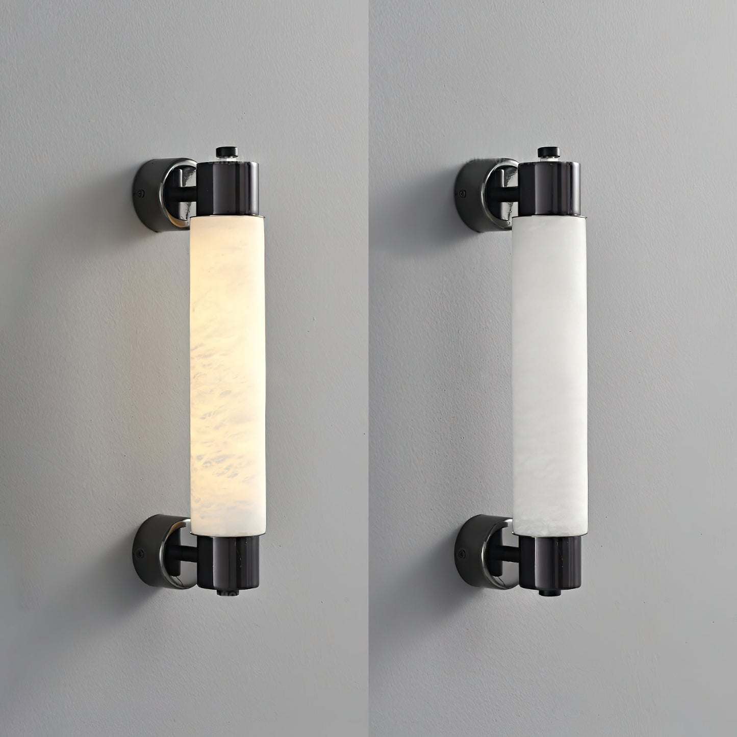 Tubular Alabaster Wall Sconce