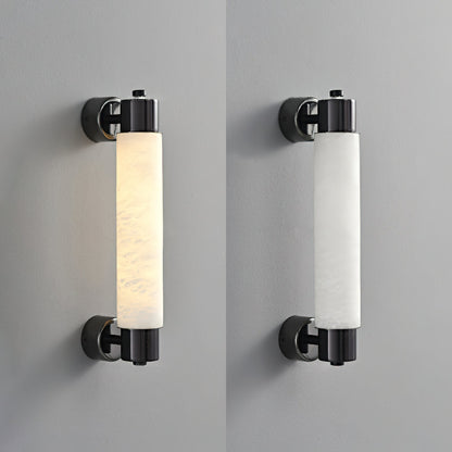 Tubular Alabaster Wall Sconce