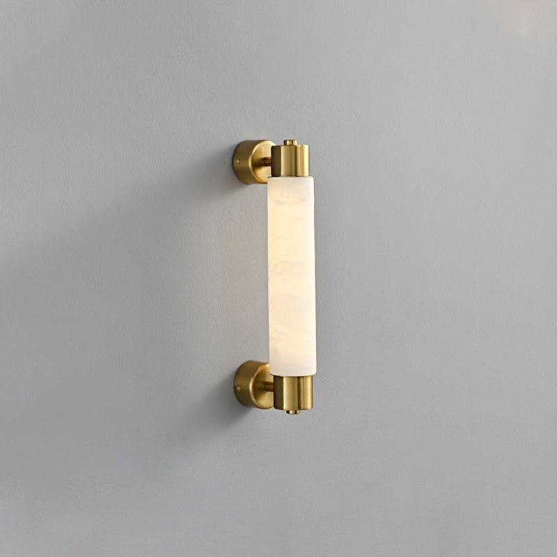 Tubular Alabaster Wall Sconce