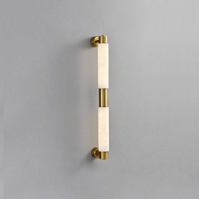 Tubular Alabaster Wall Sconce