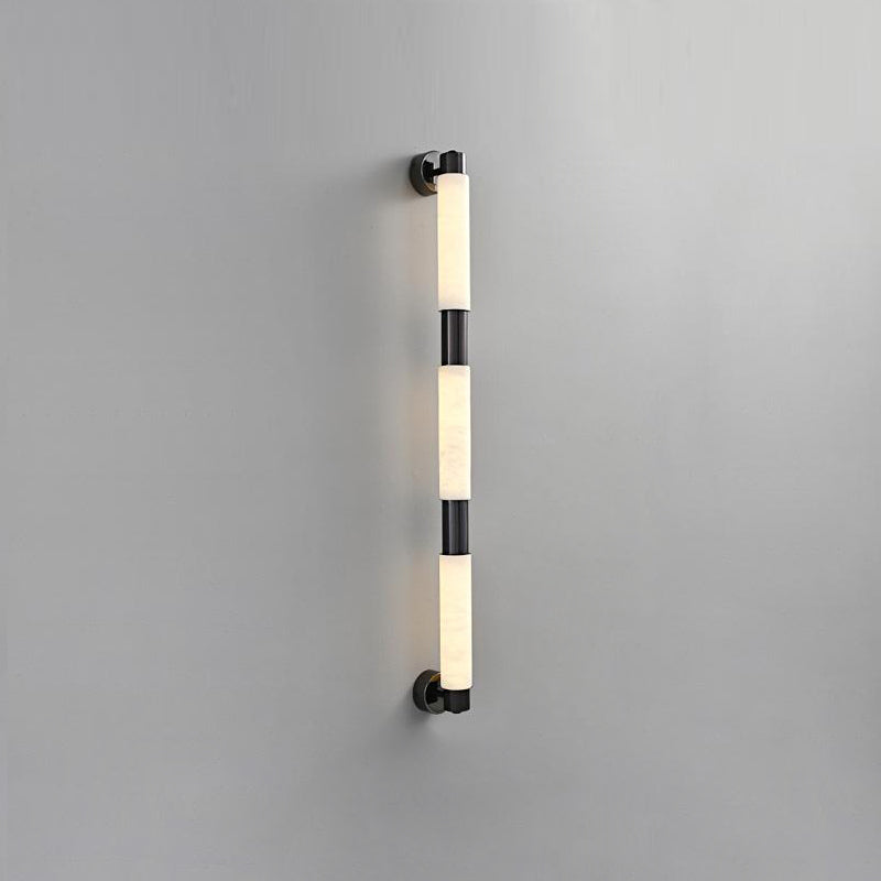 Tubular Alabaster Wall Sconce