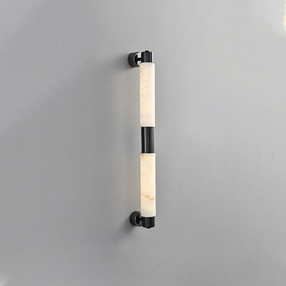 Tubular Alabaster Wall Sconce