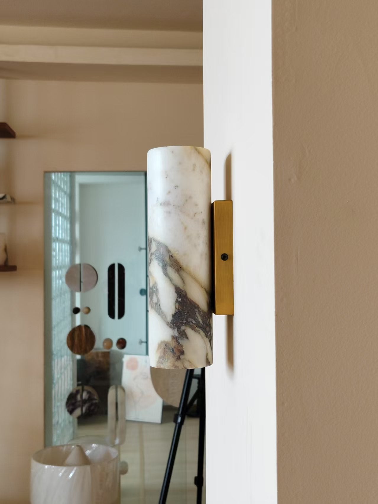 Tubular Marble Wall Lamp