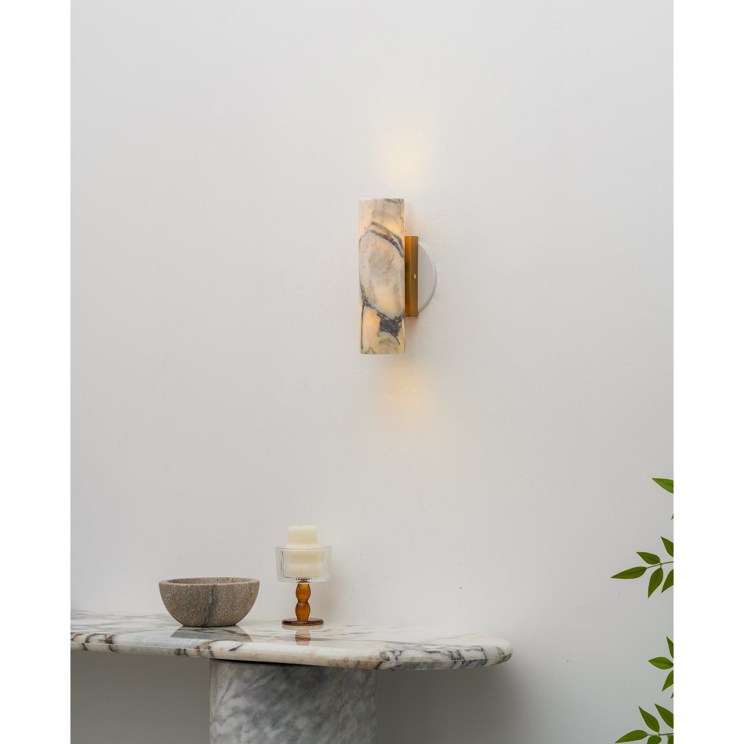 Tubular Marble Wall Lamp