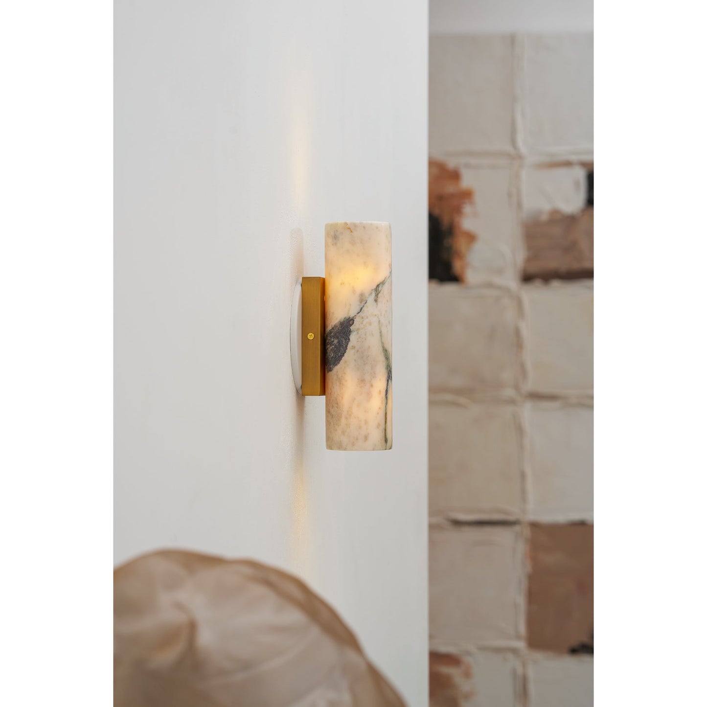 Tubular Marble Wall Lamp