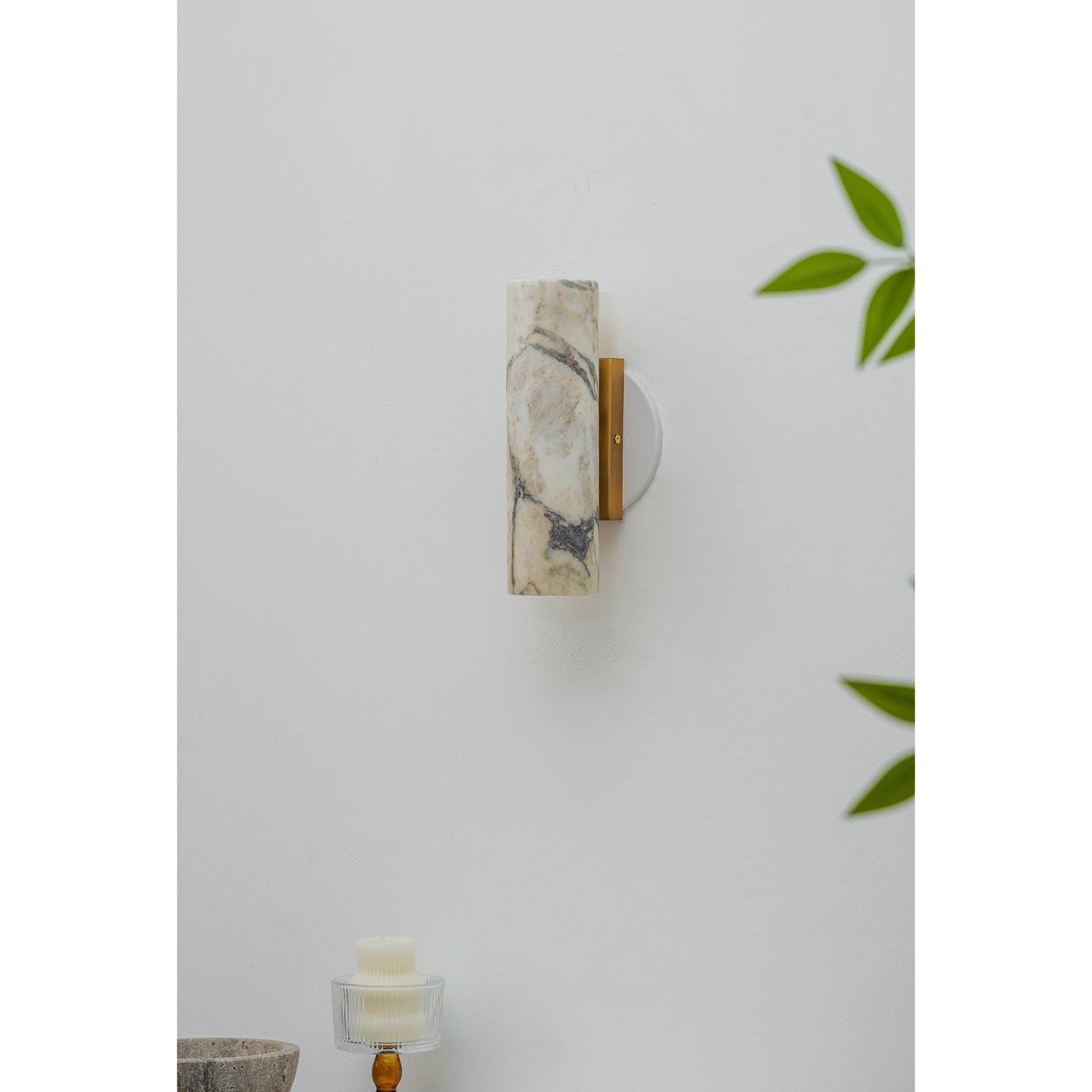 Tubular Marble Wall Lamp