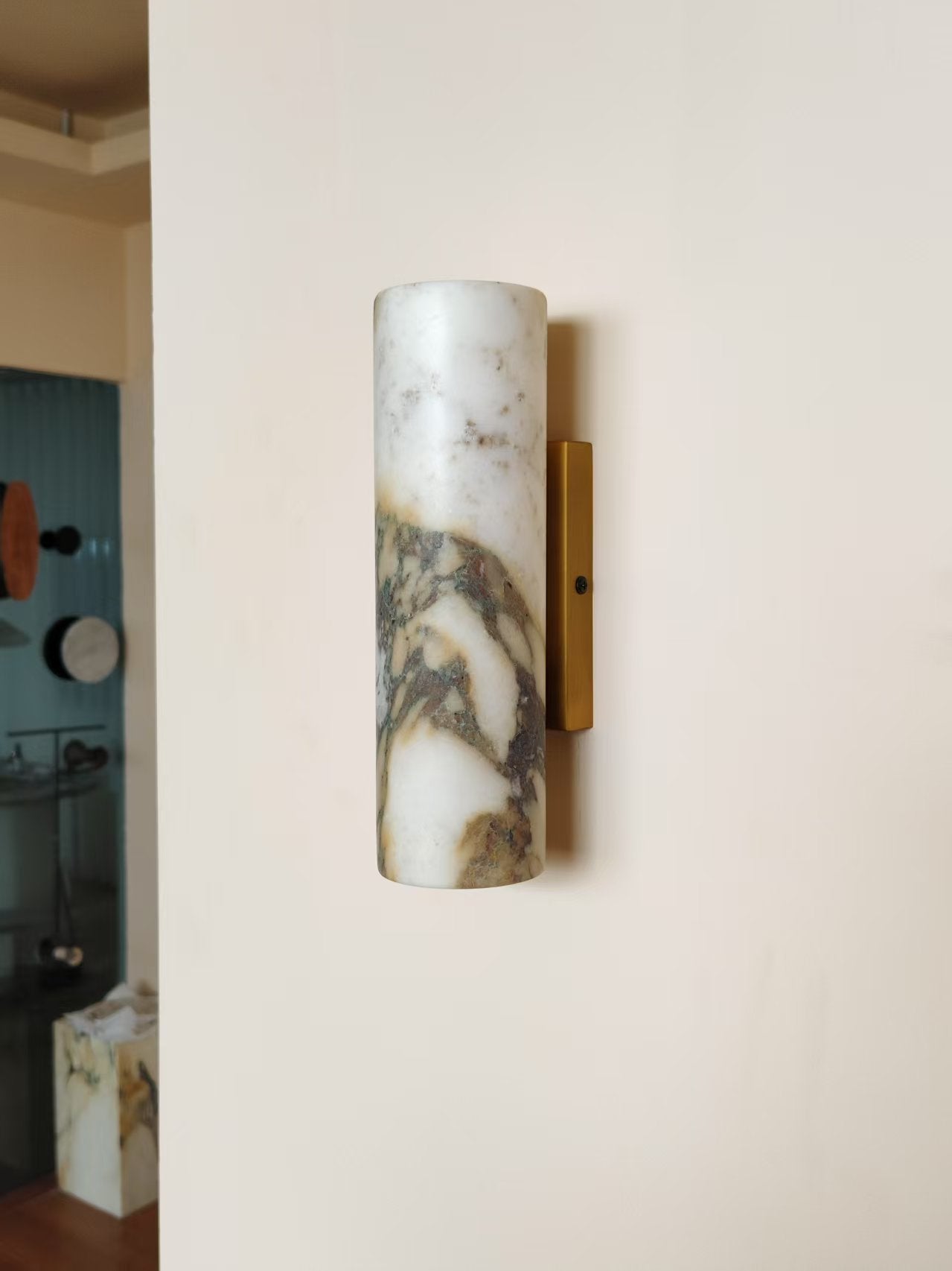 Tubular Marble Wall Lamp