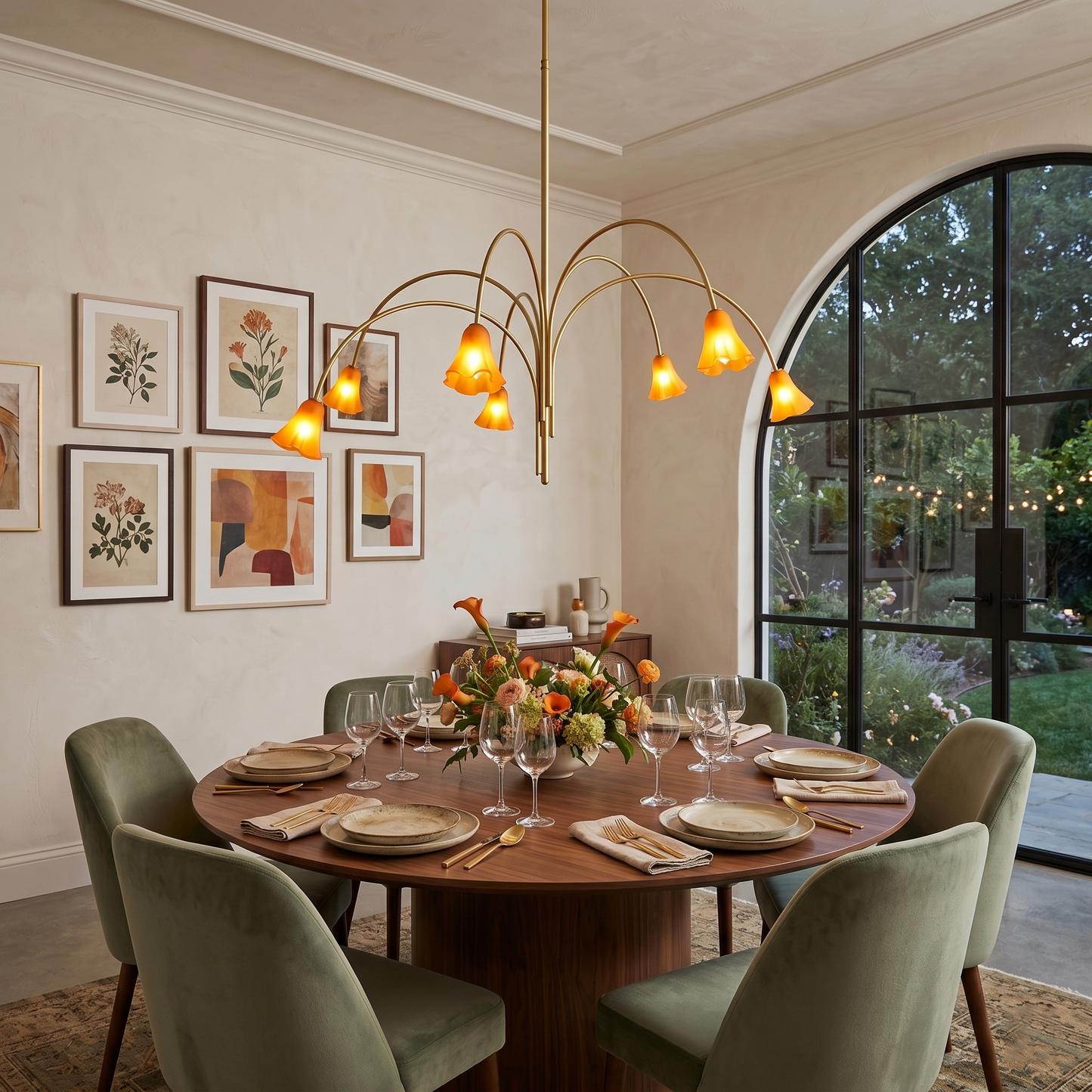 Flora Glass Chandelier