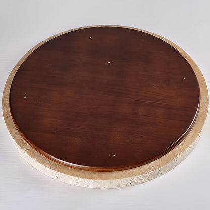 Ultra-thin Round Travertine Ceiling Lamp