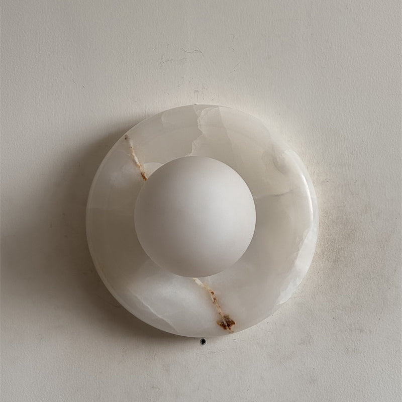Orli White Onyx Sconce