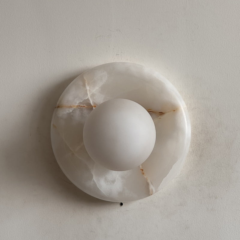 Orli White Onyx Sconce