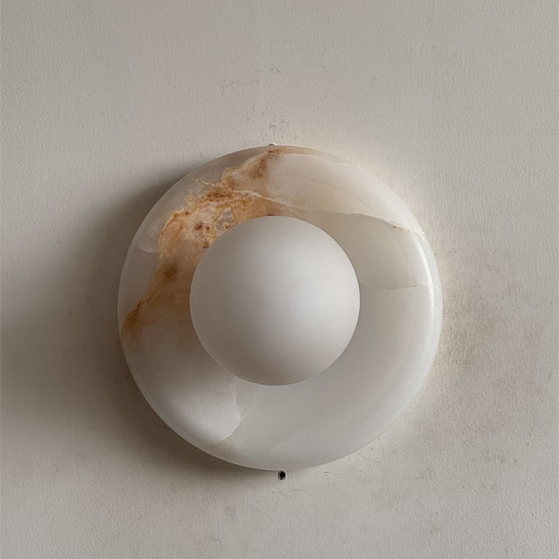 Orli White Onyx Sconce