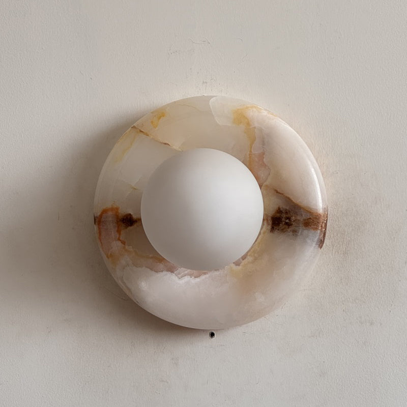 Orli White Onyx Sconce