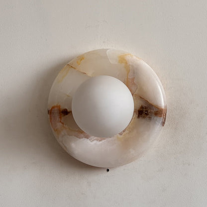 Orli White Onyx Sconce