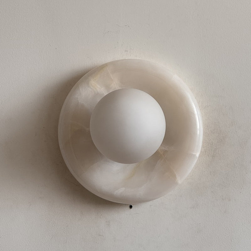 Orli White Onyx Sconce