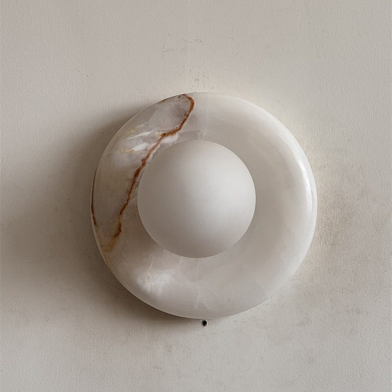 Orli White Onyx Sconce
