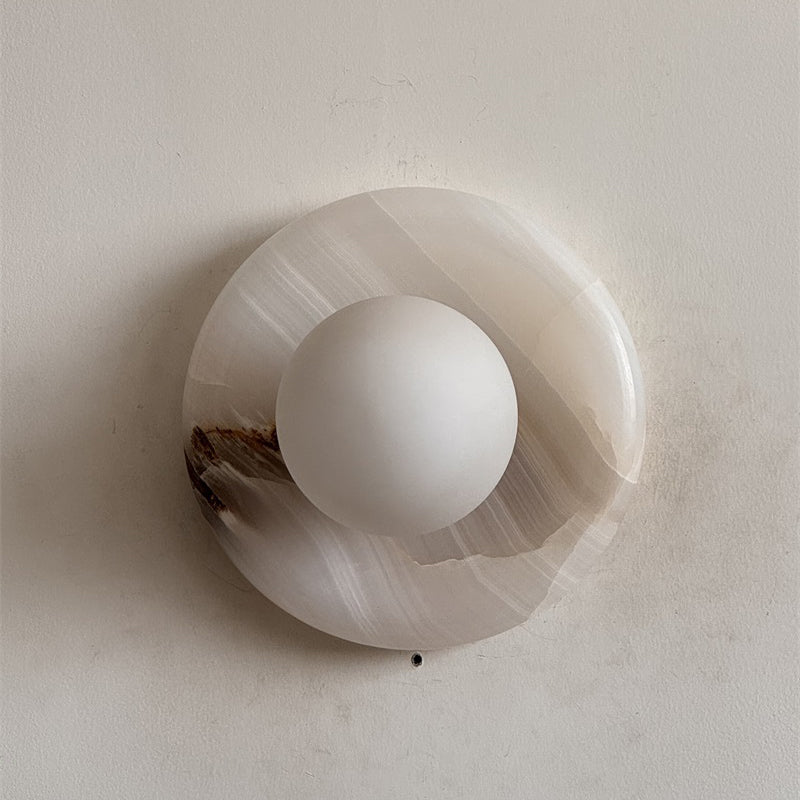 Orli White Onyx Sconce