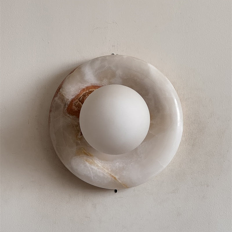Orli White Onyx Sconce