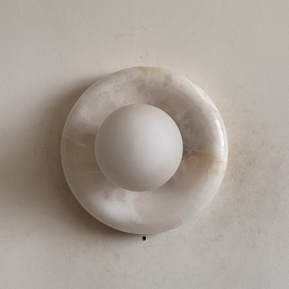 Orli White Onyx Sconce