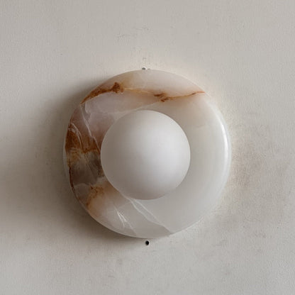 Orli White Onyx Sconce