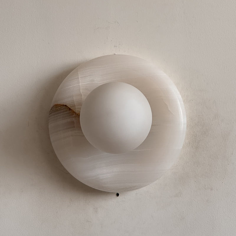 Orli White Onyx Sconce
