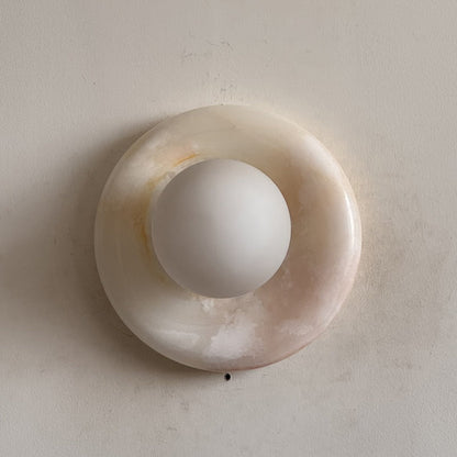 Orli White Onyx Sconce