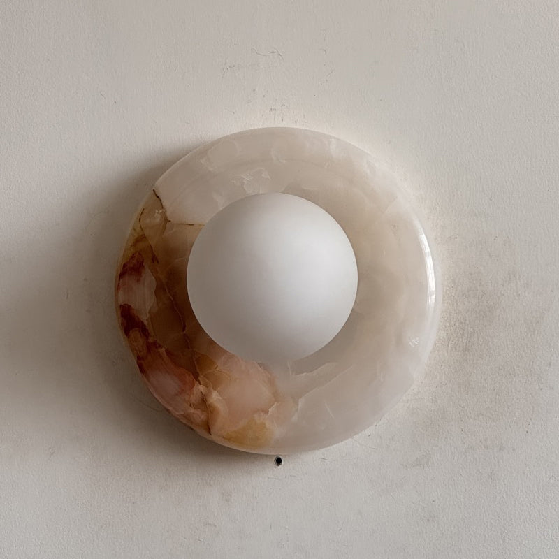 Orli White Onyx Sconce