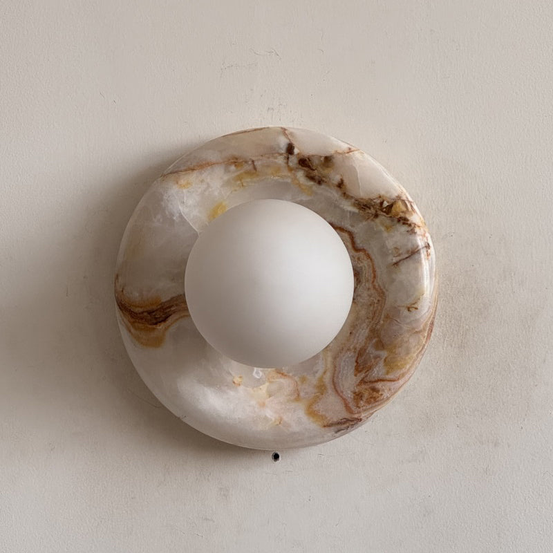 Orli White Onyx Sconce