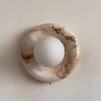 Orli White Onyx Sconce