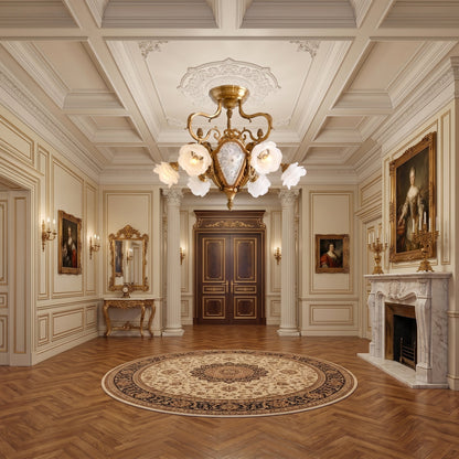 Gilded Age Medallion Semi-Flush Mount